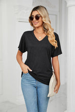 Load image into Gallery viewer, Shirred Fit V-Neck T Shirt