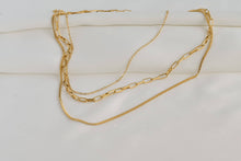 Load image into Gallery viewer, Triple Strand Gold Chain Waterproof Necklace