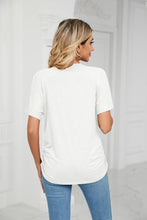 Load image into Gallery viewer, Shirred Fit V-Neck T Shirt