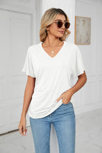 Load image into Gallery viewer, Shirred Fit V-Neck T Shirt