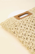 Load image into Gallery viewer, Square Straw Braided Shoulder Bag