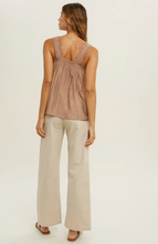 Load image into Gallery viewer, Champagne Ruffle Tank Top