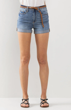 Load image into Gallery viewer, Classic High Rise Jean Shorts Rolled Cuff