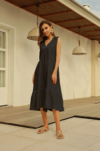 Load image into Gallery viewer, Gaby Hemp Linen Midi Dress