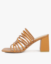 Load image into Gallery viewer, Leather Fairleigh Strappy Slip On Sandals