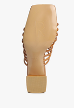 Load image into Gallery viewer, Leather Fairleigh Strappy Slip On Sandals