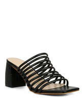 Load image into Gallery viewer, Leather Fairleigh Strappy Slip On Sandals