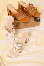 Load image into Gallery viewer, Leather Fairleigh Strappy Slip On Sandals