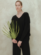 Load image into Gallery viewer, Cashmere Mix V-Neck Knit Sweater