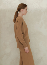 Load image into Gallery viewer, Cashmere Mix V-Neck Knit Sweater