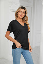 Load image into Gallery viewer, Shirred Fit V-Neck T Shirt