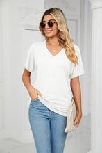 Load image into Gallery viewer, Shirred Fit V-Neck T Shirt