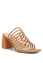 Load image into Gallery viewer, Leather Fairleigh Strappy Slip On Sandals