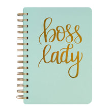 Load image into Gallery viewer, Boss Lady Mint Spiral Notebook-Poppy Street