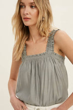 Load image into Gallery viewer, Champagne Ruffle Tank Top