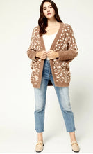 Load image into Gallery viewer, Leopard Print Faux Mohair Cardigan