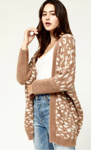 Load image into Gallery viewer, Leopard Print Faux Mohair Cardigan
