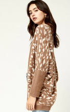Load image into Gallery viewer, Leopard Print Faux Mohair Cardigan