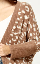 Load image into Gallery viewer, Leopard Print Faux Mohair Cardigan