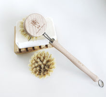 Load image into Gallery viewer, Beechwood & Sisal Fiber Kitchen Dish Brush-Poppy Street
