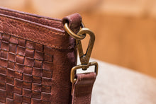 Load image into Gallery viewer, Weaved Leather Crossbody Bag-Poppy Street