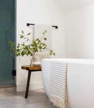 Load image into Gallery viewer, Oversized Turkish Towel Onyx - Poppy Street