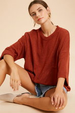 Load image into Gallery viewer, Relaxed Pullover Sweater Rust-Poppy Street