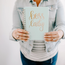 Load image into Gallery viewer, Boss Lady Mint Spiral Notebook-Poppy Street