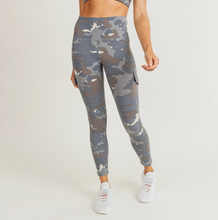 Load image into Gallery viewer, Blue Tundra Camo Cargo Leggings-Poppy Street