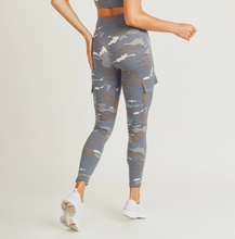 Load image into Gallery viewer, Blue Tundra Camo Cargo Leggings-Poppy Street
