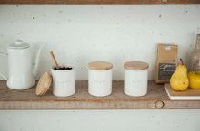Load image into Gallery viewer, White Tosca Ceramic Canister-Poppy Street