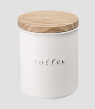 Load image into Gallery viewer, White Tosca Ceramic Canister-Poppy Street
