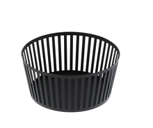 Load image into Gallery viewer, Black Tower Striped Steel Fruit Basket-Poppy Street
