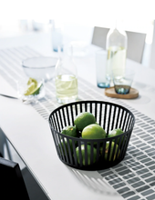 Load image into Gallery viewer, Black Tower Striped Steel Fruit Basket-Poppy Street