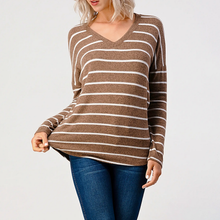 Load image into Gallery viewer, Striped Knit Pullover-Poppy Street