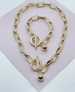 18K Gold Chunky Paperclip Necklace or Bracelet