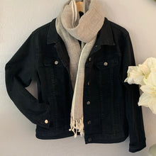Load image into Gallery viewer, Gabriella Denim Jacket Black-Poppy Street