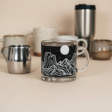 Load image into Gallery viewer, Person holding a mug with mountain and moon design