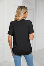 Load image into Gallery viewer, Shirred Fit V-Neck T Shirt