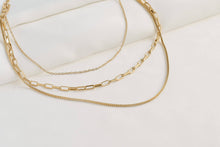 Load image into Gallery viewer, Triple Strand Gold Chain Waterproof Necklace