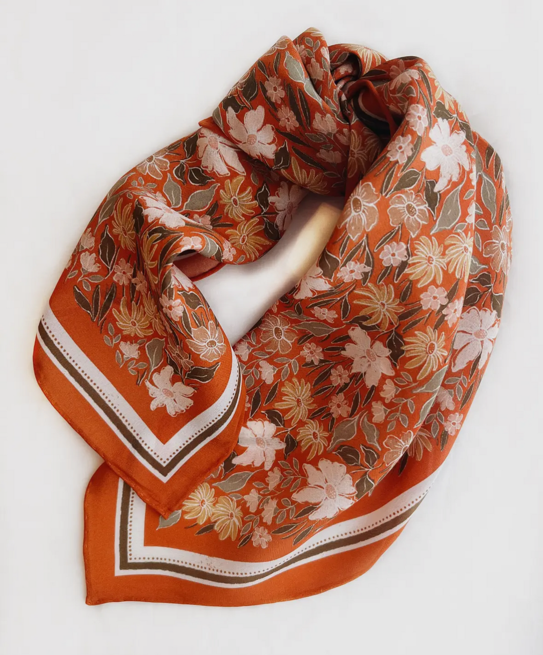 100% Silk Bandana Scarf