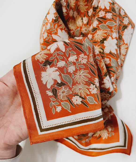 100% Silk Bandana Scarf