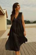 Gaby Hemp Linen Midi Dress - Poppy Street