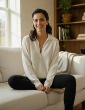 Load image into Gallery viewer, Cashmere Mix Polo Knit Sweater