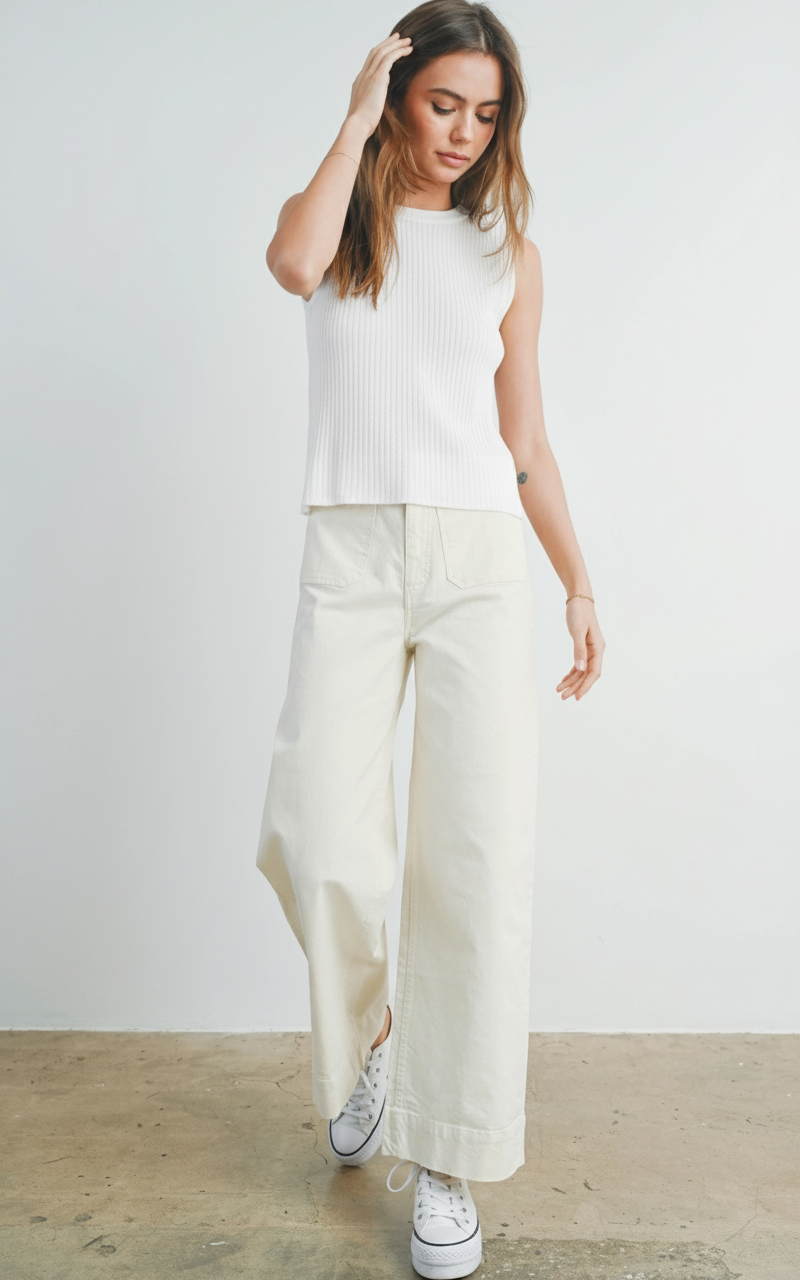 Laurel High Rise Wide Leg Shore Jeans