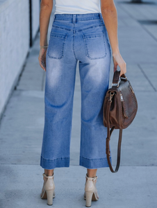 Zen High-Rise Wide Leg Crop Jeans