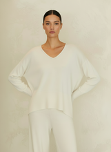 Load image into Gallery viewer, Cashmere Mix V-Neck Knit Sweater