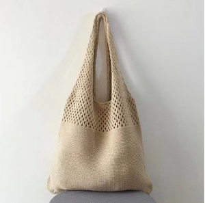 Vintage Knit Tote Bag