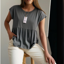Load image into Gallery viewer, Recycled Cotton Pleated Top