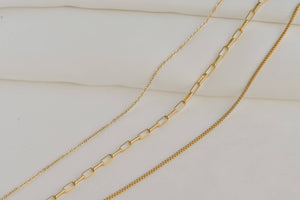 Triple Strand Gold Chain Waterproof Necklace